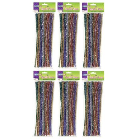 Creativity Street Sparkle Stems, 12in, Assorted, PK600 PAC7116-01